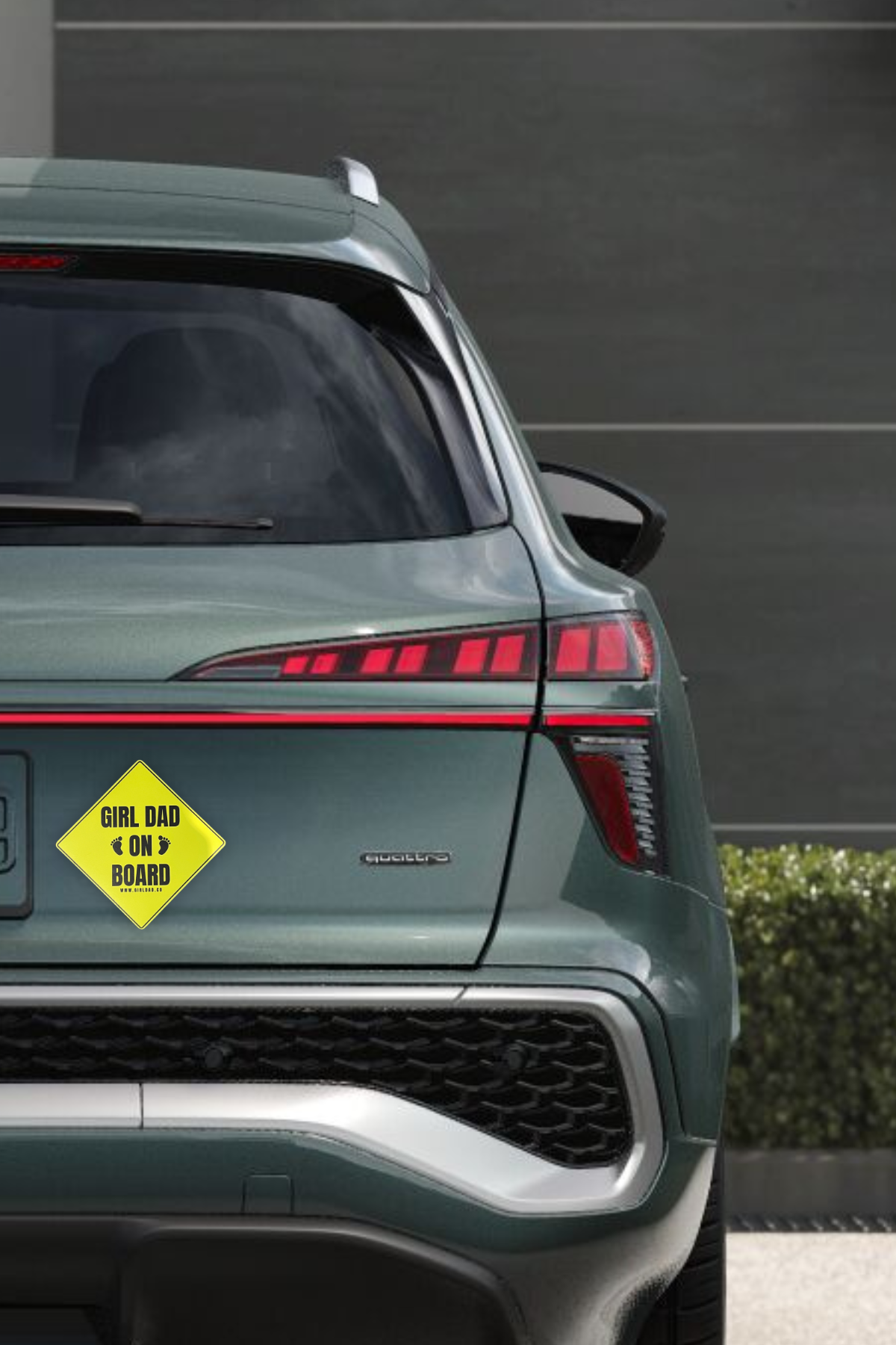 Girl Dad on Board Car Magnet